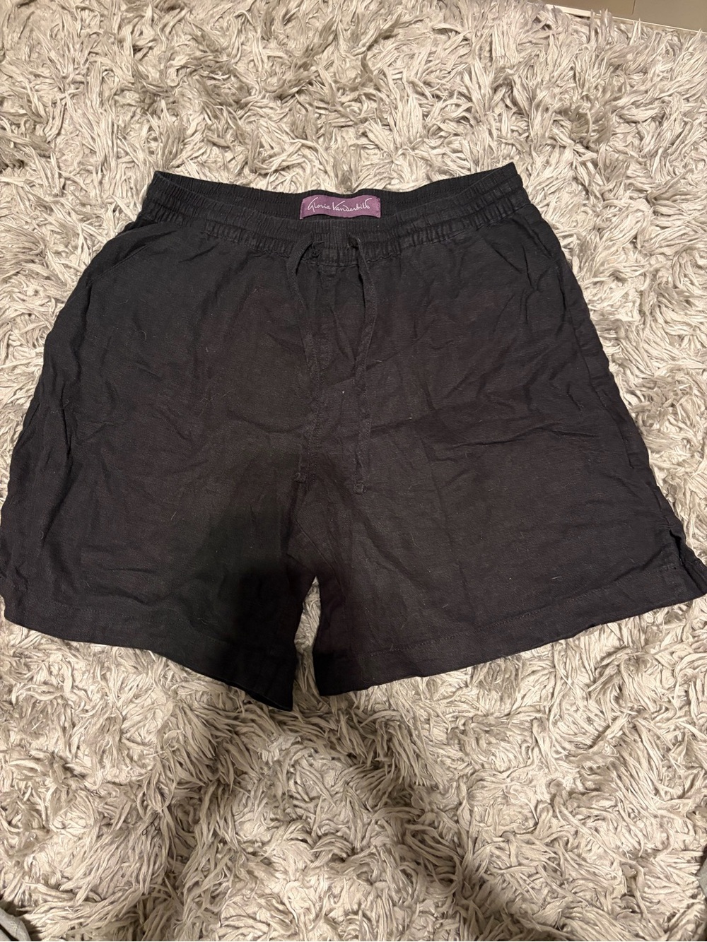 Gloria Vanderbilt Black Elastic Waist Shorts